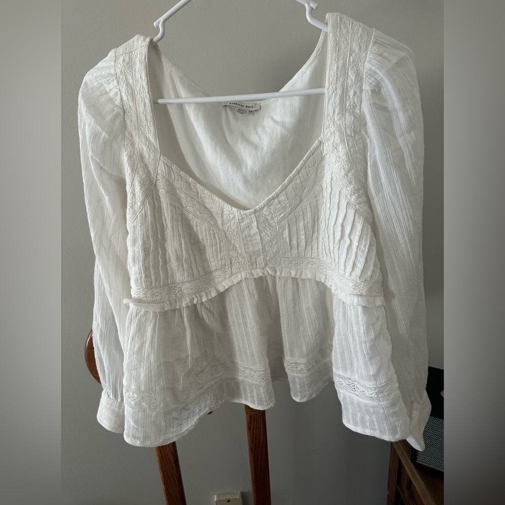 American Eagle White Women's Top